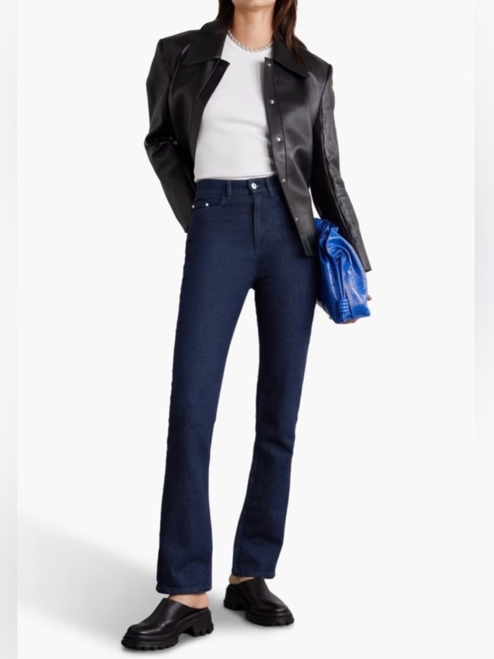WANDLER Aster Highrise Slimleg Jeans (Dark Wash)